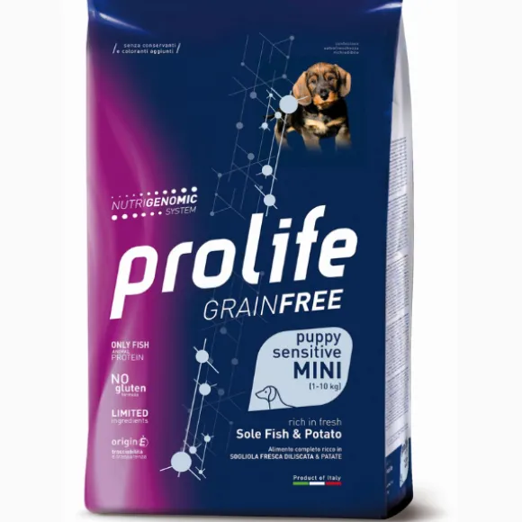Prolife Grain Free Cane Puppy Sensitive Mini Sogliola e Patate