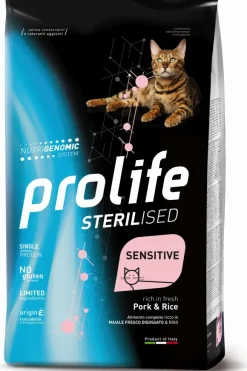 Prolife Sterilised Gatto Sensitive Maiale e Riso