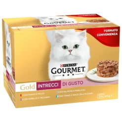 Purina Gourmet Gold Intrecci di Gusto Umido Gatto Multipack 24x85g