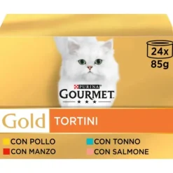 Purina Gourmet Gold Tortini Umido Gatto Multipack 24x85g