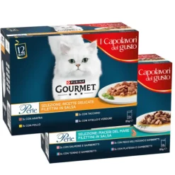 Purina Gourmet Perle selezionate Filettini in salsa multipack 12x85 gr