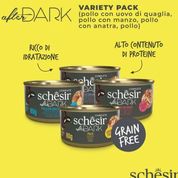 Schesir After Dark Cat Variety Pack Filetti in brodo 12x80 gr