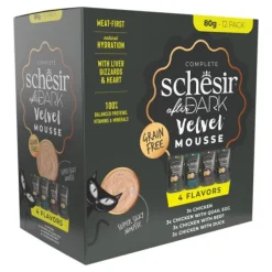 Schesir After Dark Cat Velvet Mousse Variety pack 12x80 gr
