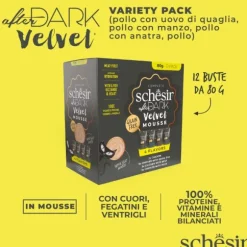 Schesir After Dark Cat Velvet Mousse Variety pack 12x80 gr
