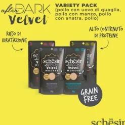 Schesir After Dark Cat Velvet Mousse Variety pack 12x80 gr