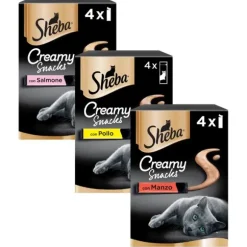 Sheba Creamy Snacks per gatti multipack 4x12 gr