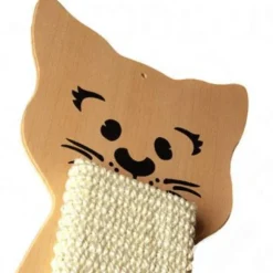 Tavoletta Tiragraffi in legno a forma di gatto Trixie