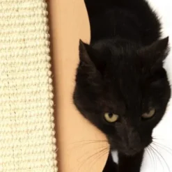 Tavoletta Tiragraffi in legno a forma di gatto Trixie