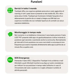 Trackipet Localizzatore satellitare GPS per animali domestici