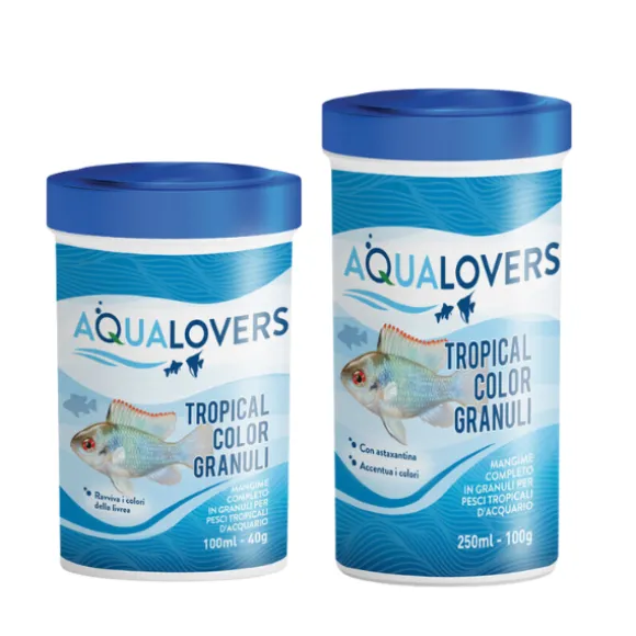 Tropical Color Granuli Aqualovers Mangime completo per pesci tropicali d'acquario