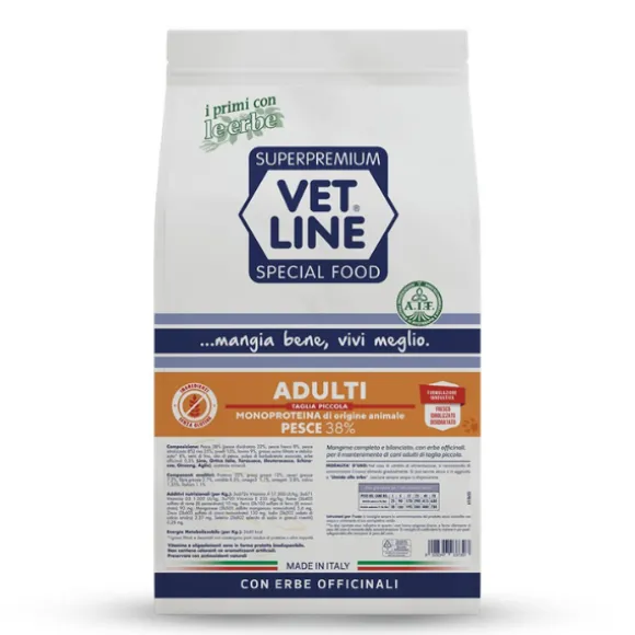 Vet Line Secco Monoproteico Cane Adult Taglia Piccola Pesce