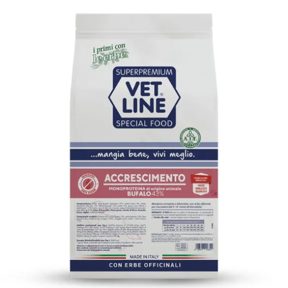 Vet Line Secco Monoproteico Cane Junior Accrescimento Bufalo