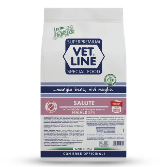 Vet Line Secco Monoproteico Cane Salute Maiale