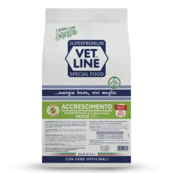 Vet Line Secco Monoproteico Cane  Junior Accrescimento Pesce