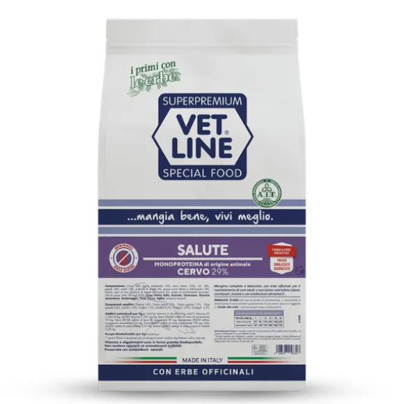 Vet Line Secco Monoproteico Cane Salute Cervo