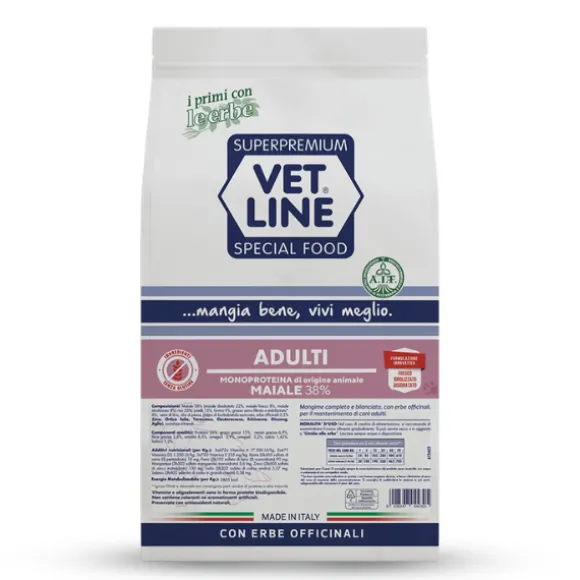 Vet Line Secco Monoproteico Cane Adult Maiale