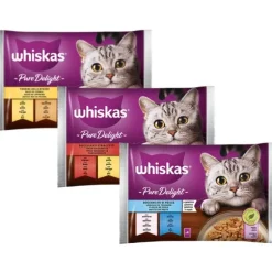 Whiskas Pure Delight Multipack 4 pezzi da 85 gr
